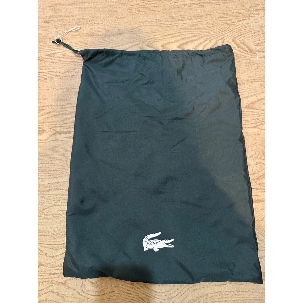 NWT Lacoste Backpack Green Compression Strap‎ School Bag NH4313NZ & dustbag